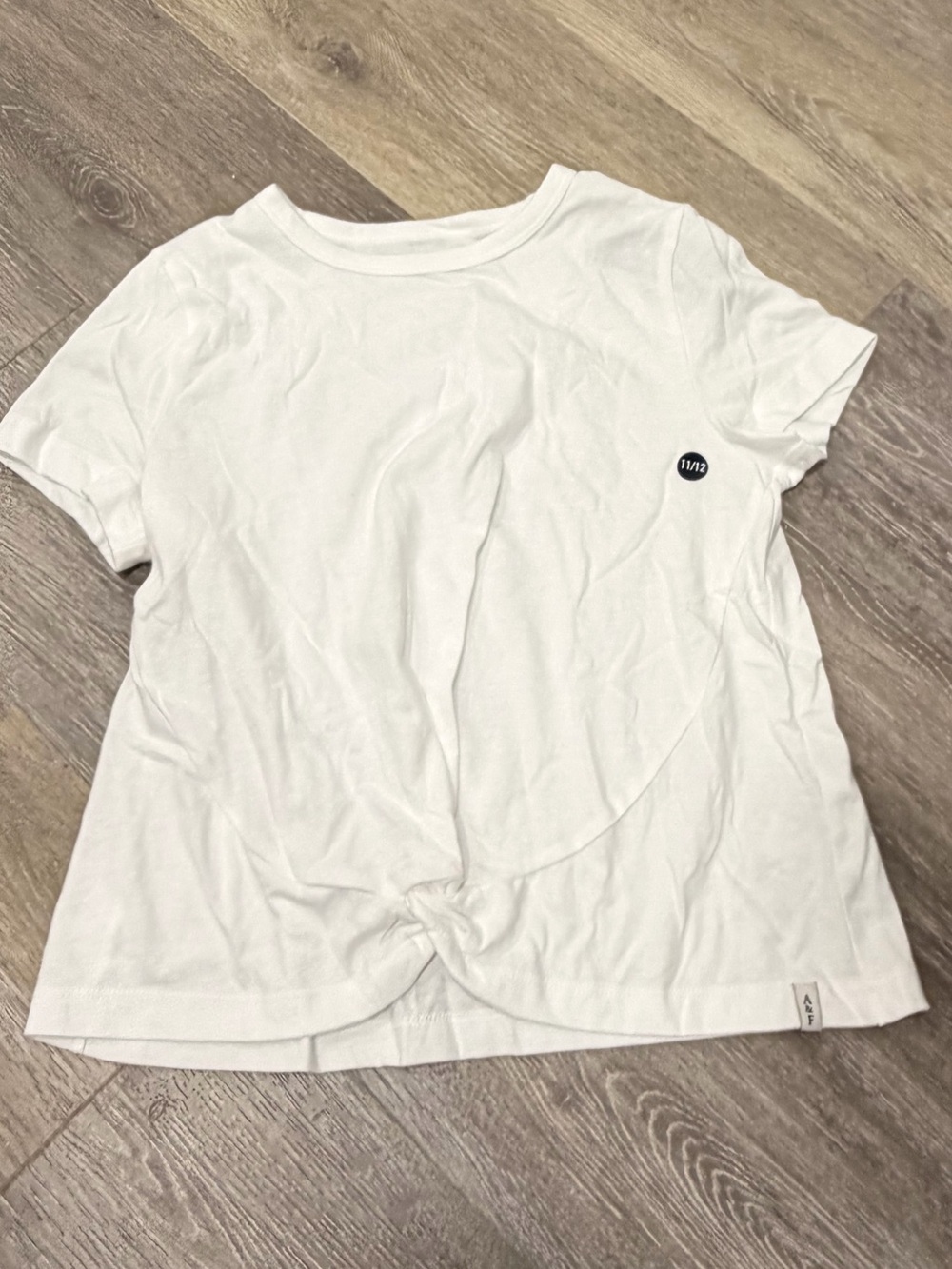 abercrombie kids White Twist-Front Short Sleeve Tee NWT!